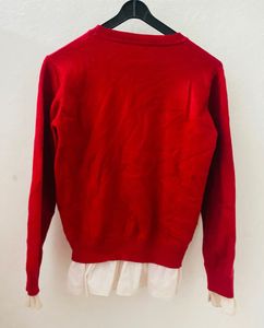 Red French Bulldog Knit Sweater