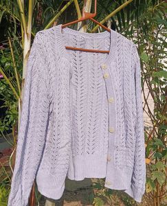 preety lavender cardigan