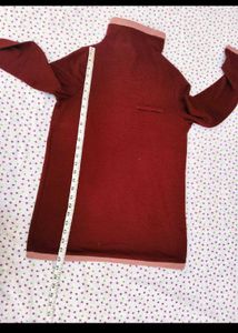 Maroon Mock Neck Top