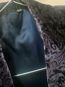 Boys' Royal Blue Velvet Blazer Suit