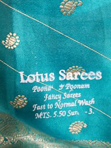 Green Satin  Poonam Saree