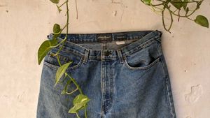 Distressed Blue Denim Jeans
