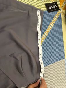 Elegant Grey Satin Skirt