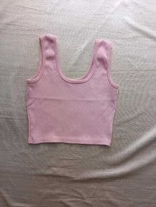 Light Pink Ribbed Tank Top