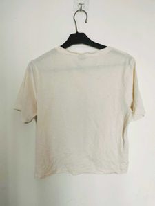 Puma Women's Cream Twist Hem T-Shirt