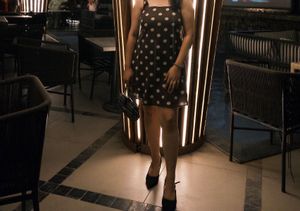 Brown Polka Dot Mini Dress
