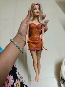 Barbie Doll With Orange Dress