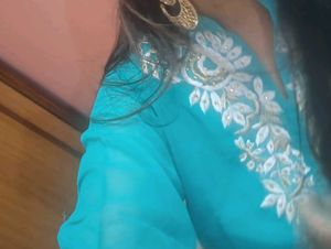Stunning Teal Embrodered kurti