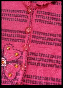 Pink Crochet Knit Cardigan