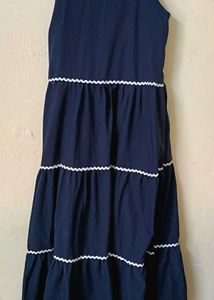 black  Tiered Maxi Dress