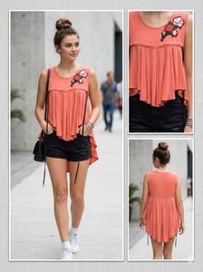 Rose Petal Chic - Solid Top With Flirty Details