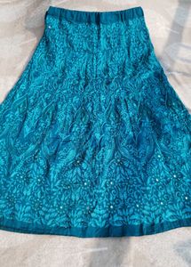 TURQUOIS BLUE HEAVY EMBROIDERED LEHENGA CHOLI SET