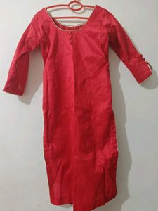Vibrant Red Kurta