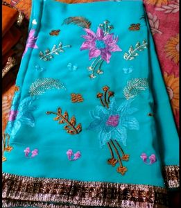 Blue Saree