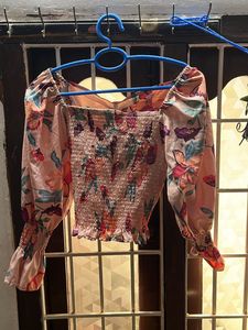 Floral Smocked Crop Top