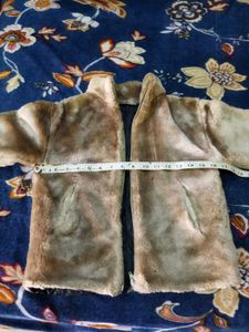 Vintage Furry Brown Jacket for boy or girl 6-7 yr
