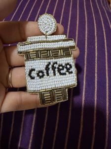 Unique Coffee Cup Dangle Earrings