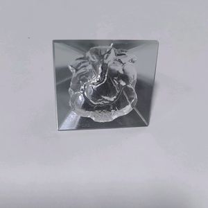 Combo Of Lord Shiva Marble Idol And Glass Pyramid