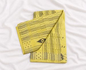 Yellow Hand Block Print Saree