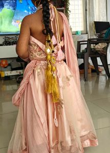 Elegant Peach Lehenga Choli Set