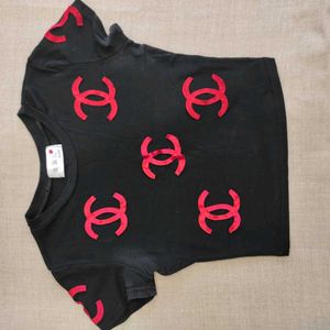 Women Black Crop Top