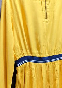 Elegant Yellow Midi Dress.