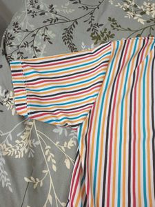 Striped Short Sleeve Shirt Size(XL)