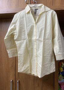 Elegant Yellow Button-Up Shirt