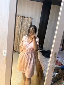 Chic Pink Shirt Dress🦋🩷