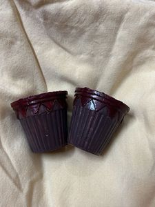 Decorative clay tea cups