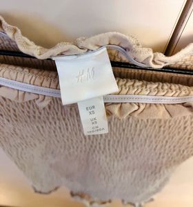 Khaki Smoked Frill Top