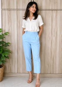 Light Blue Trousers waist Size-28-30