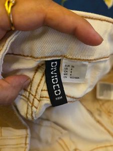 Cream Denim Jeans