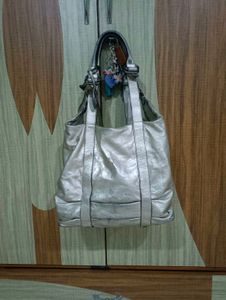 Stylish Silver Hobo Handbag
