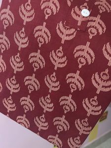 Maroon Printed Kurta