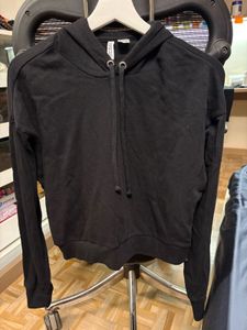 Black Cropped Hoodie