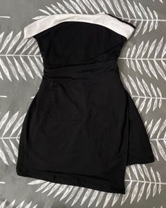 Chic Black & White Skort Dress