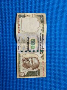 Old Indian Rs 500 Currency Note For Collections