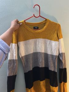Stylish Striped Knit Sweater