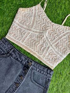 Stylish Lace Crop Top