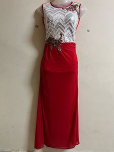 Red Glitter Long Gown♥️