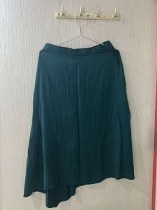 Elegant Teal Asymmetrical Skirt
