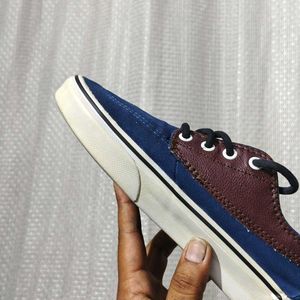 Vans Casual Blue &amp; Burgundy Sneakers
