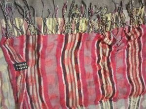 Striped Scarf shawl with Fringe