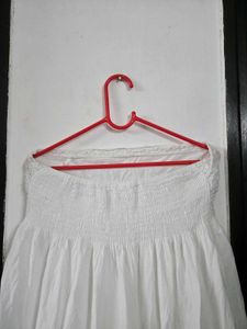 White Strapless  Dress bust 36