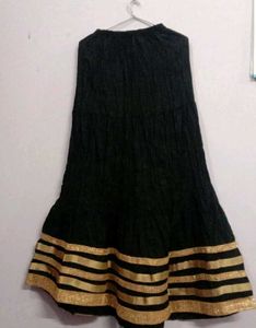 Elegant Black Ethnic Skirt
