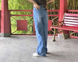 Women High Rise Baggy Jeans