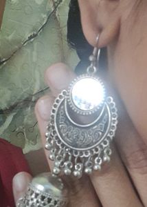 Boho Mirror Jhumka Earrings