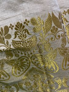 Elegant Cream Kurta with Gold Border