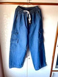 Denim Cargo Baggy Jeans